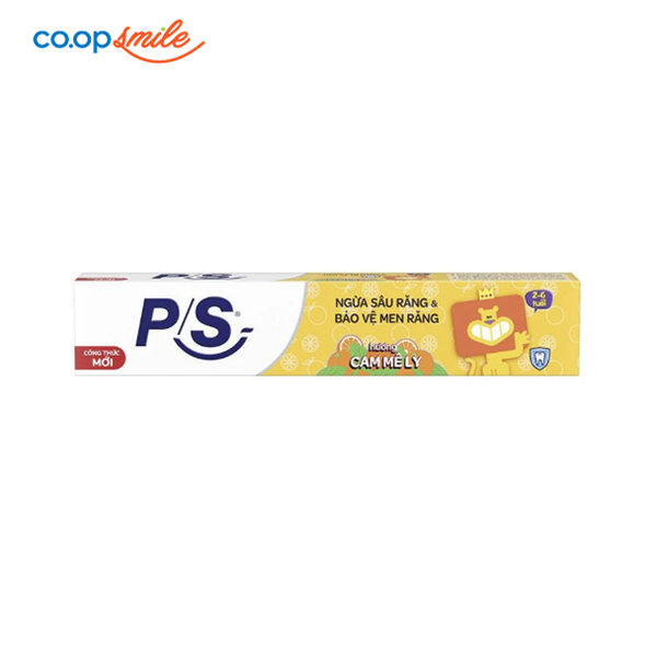 Kem đánh răng P/S trẻ em 2-6 tuổi cam mê ly 90g