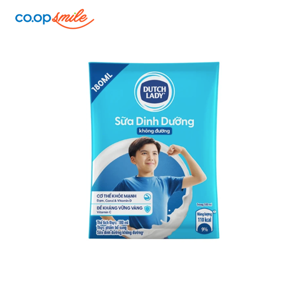 Sữa tươi tiệt trùng Dutch Lady không đường 180ml