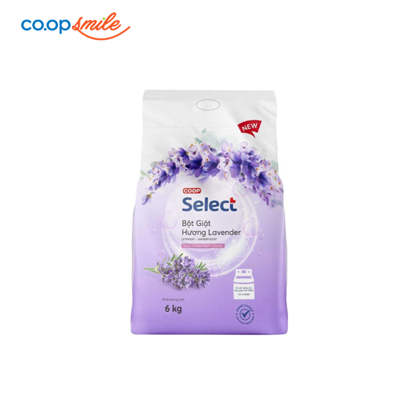 Bột giặt Co.op Select hương lavender 6kg