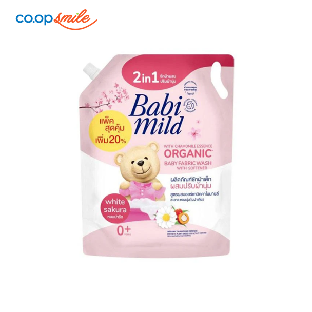 Nước giặt xả Babi Mild white sakura 2.4L