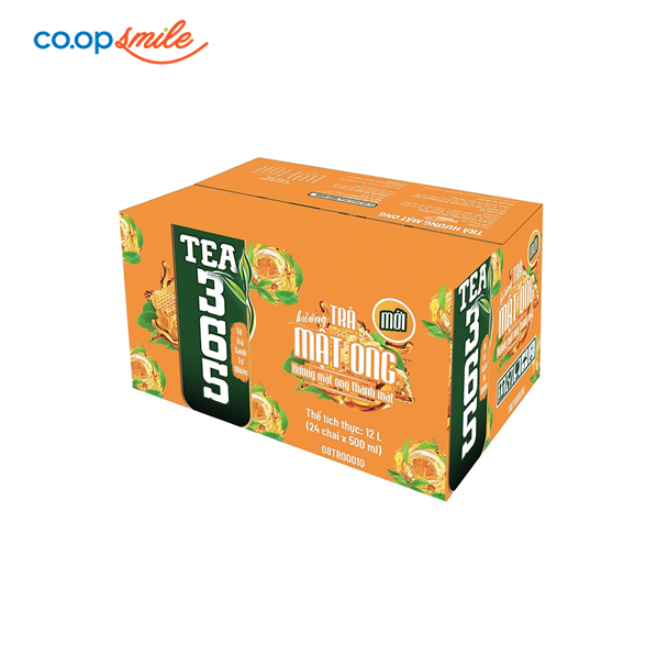 Trà xanh Bupnon 365 mật ong thùng 24 x 500ml