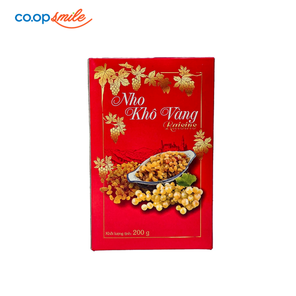Nho vàng Ấn Độ Xuân Hồng hộp 200g