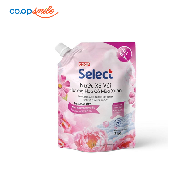 Nước xả Coop Select hương hoa cỏ mùa xuân túi 2kg