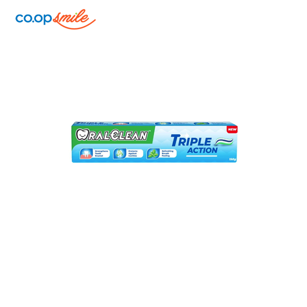 Kem đánh răng ORALCLEAN Triple Action 150g