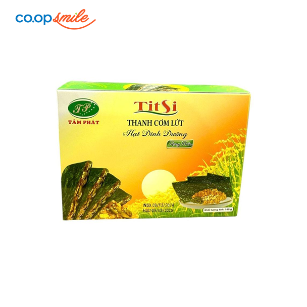 Thanh cơm lứt Titsi hạt dinh dưỡng rong biển hộp 160g