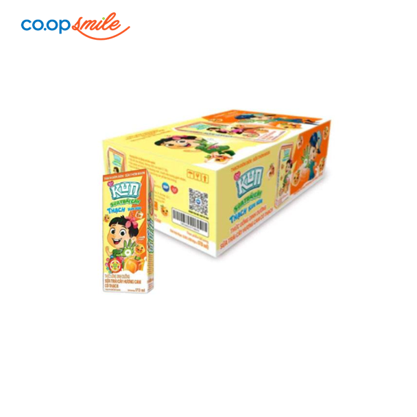 Sữa trái cây thạch KUN cam thùng 48x170ml