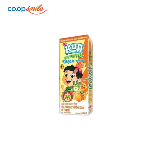 Sữa trái cây thạch KUN cam 170ml