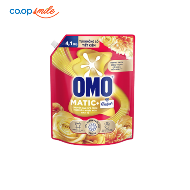 Nước giặt Omo cửa trên tinh dầu nước hoa tinh tế 4.1kg