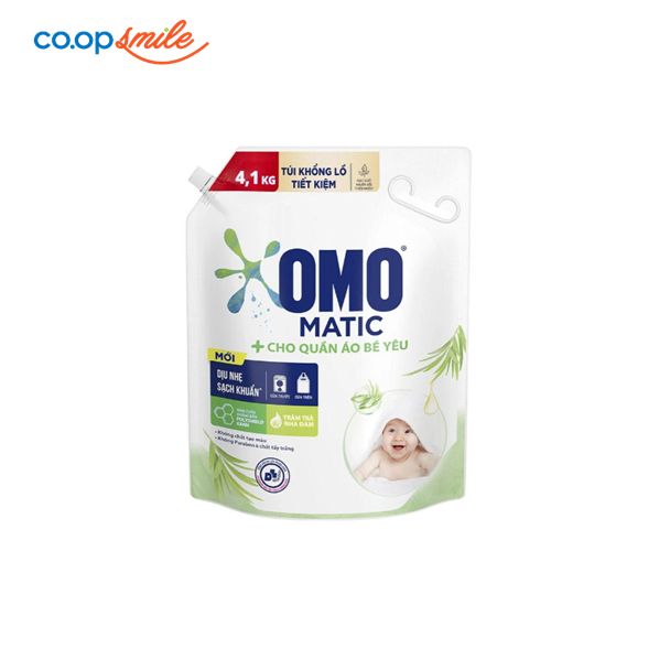 Nước giặt Omo Matic cho quần áo bé yêu 4.1kg