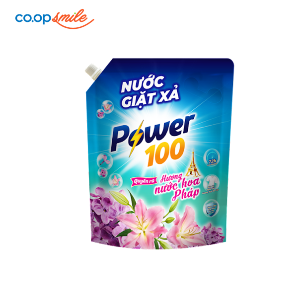 Nước giặt xả Power 100 hương nước hoa Pháp túi 3.2kg