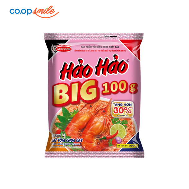Mì Hảo Hảo BIG vị tôm chua cay gói 100g