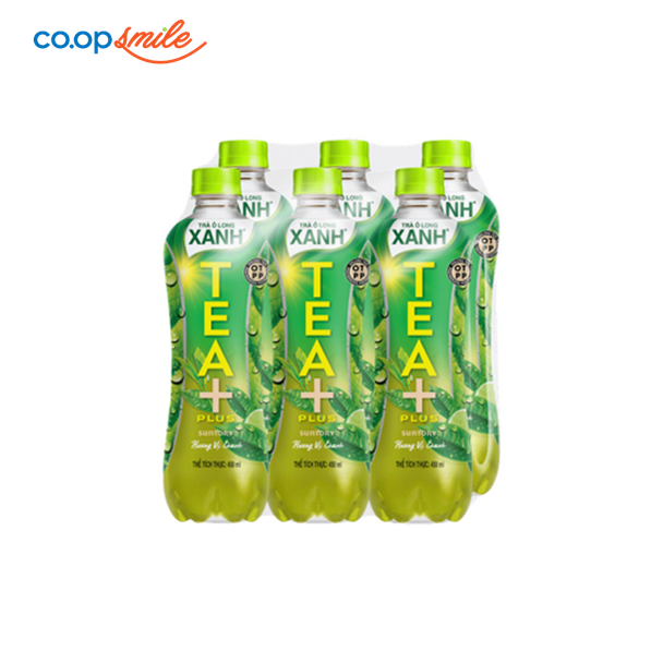 Trà Olong xanh TEA+PLUS lốc 6x450ml