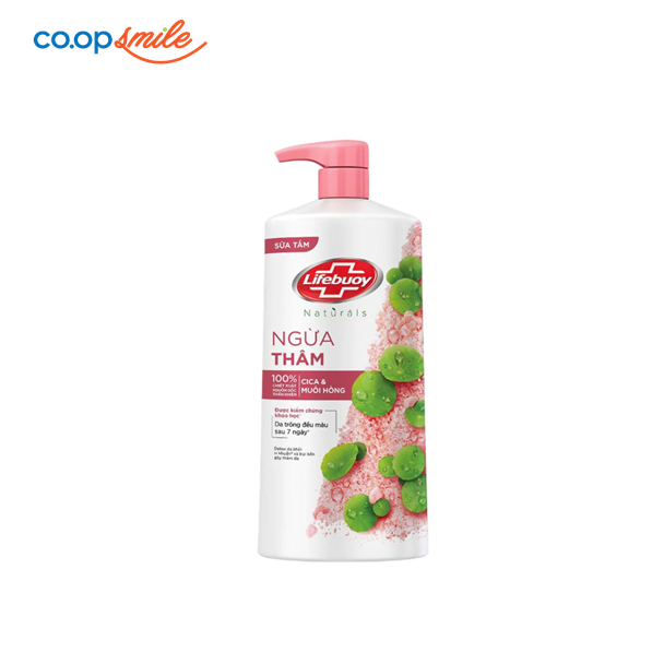 Sữa tắm Lifebuoy Cica muối hồng 800g