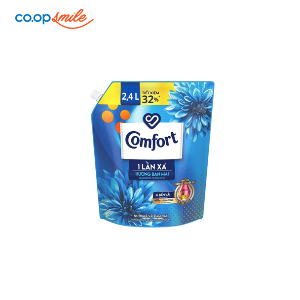 Nước xả Comfort 1 lần xả hương ban mai túi 2.4L