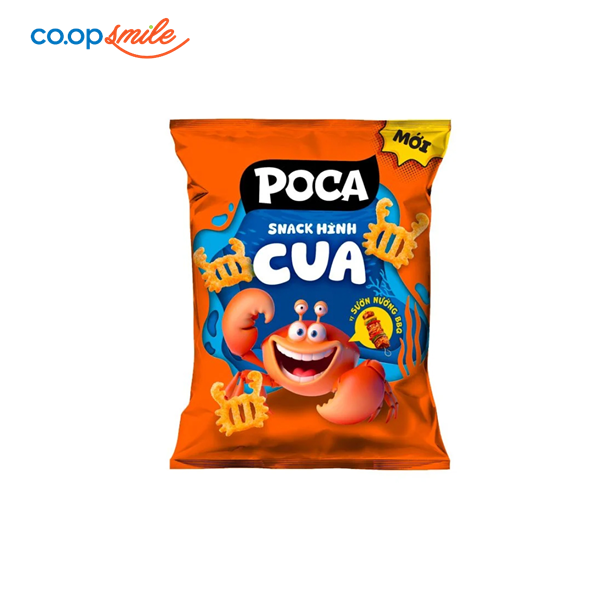 Bánh snack hình cua Poca vị Sườn Nướng BBQ 60g
