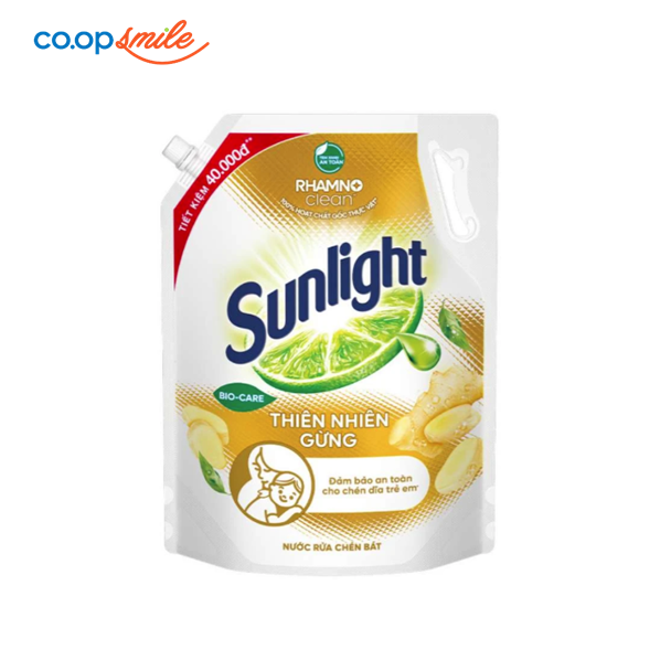 Nước rửa chén Sunlight Biocare thiên nhiên gừng túi 3.3kg