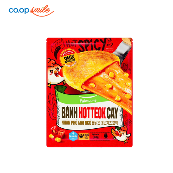 Bánh Hotteok cay nhân phô mai ngô 360g