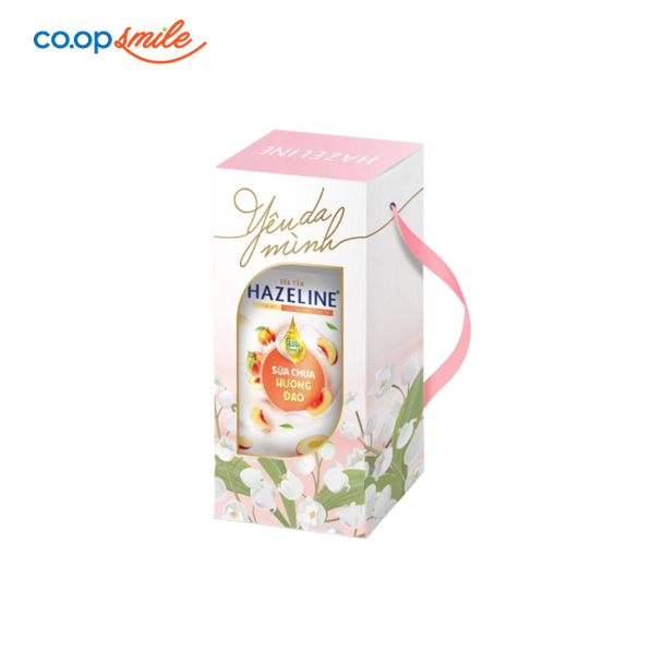 Hộp quà sữa tắm Hazeline sữa chua hương đào 670g
