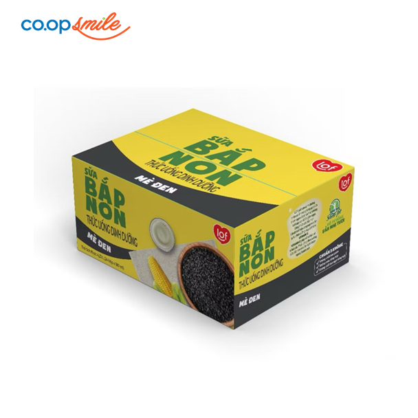 Thức uống dinh dưỡng sữa bắp non mè đen LOF thùng 24x180ml