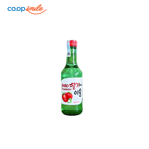 Rượu Soju Jinro hương Dâu 13% chai 360ml