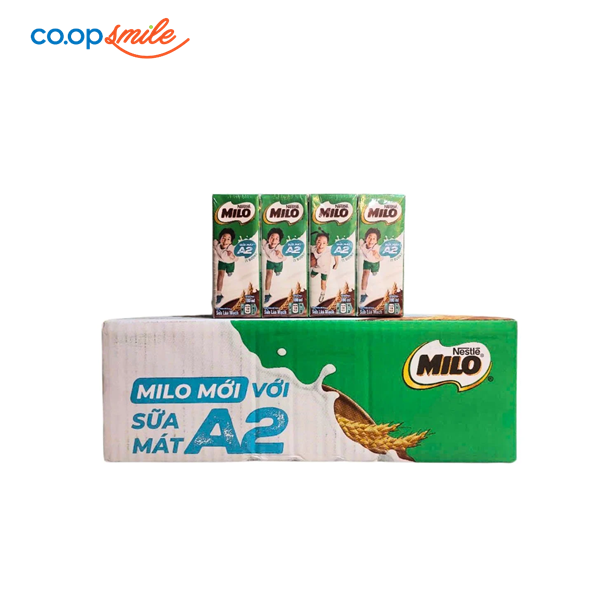 Thực phẩm bổ sung sữa lúa mạch Milo A2 thùng 48x180ml