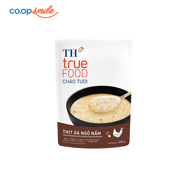 Cháo tươi TH thịt gà ngô nấm 240g