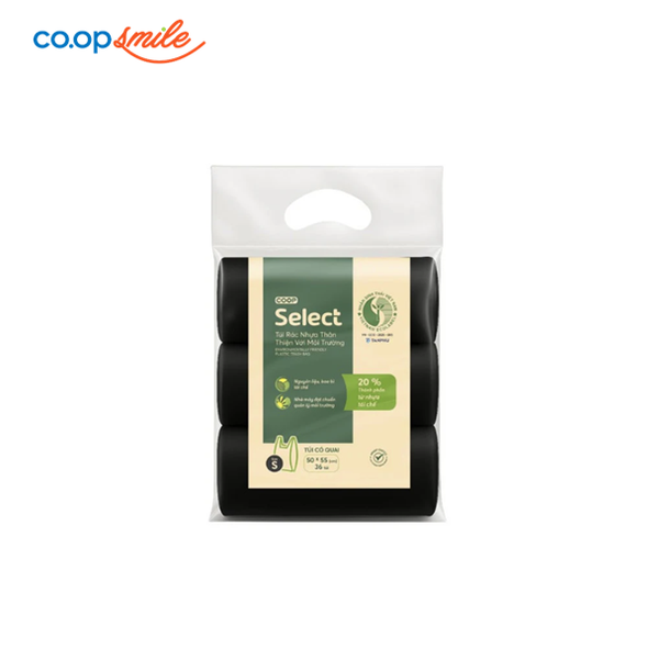 Túi rác đen quai thân thiện môi trường Co.opSelect 50x55