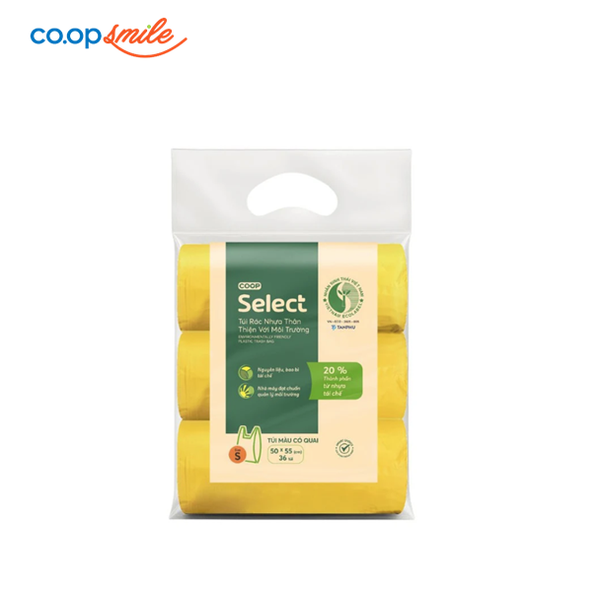 Túi rác màu quai thân thiện môi trường Co.opSelect 50x55