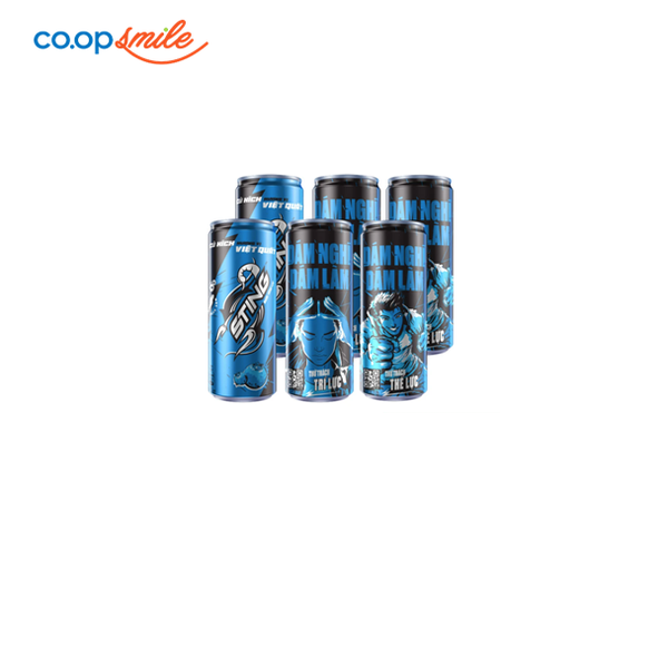 Nước tăng lực Sting việt quất lon 6x320ml