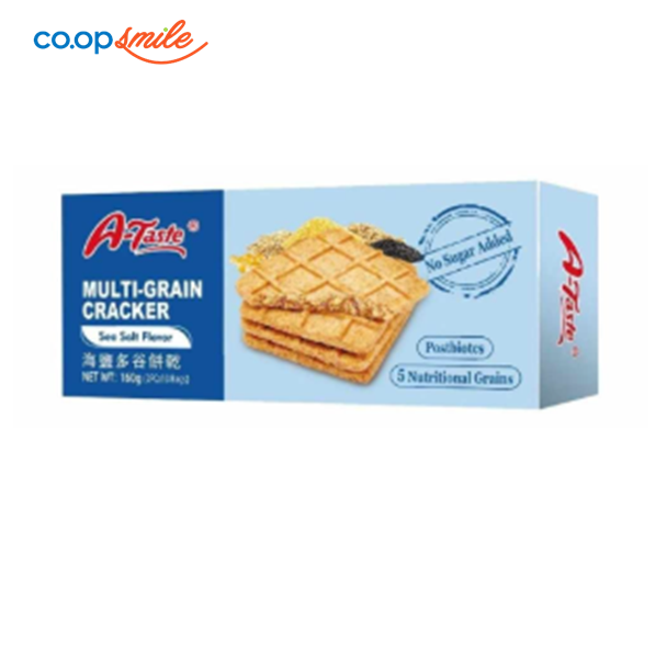 Bánh quy A Taste không đường nhiều hạt vị muối hộp 160g