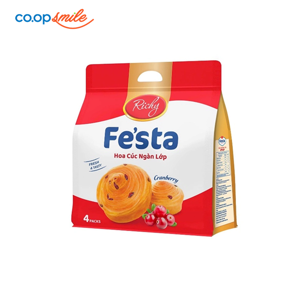 Bánh mì hoa cúc ngàn lớp nhân việt quất Fe