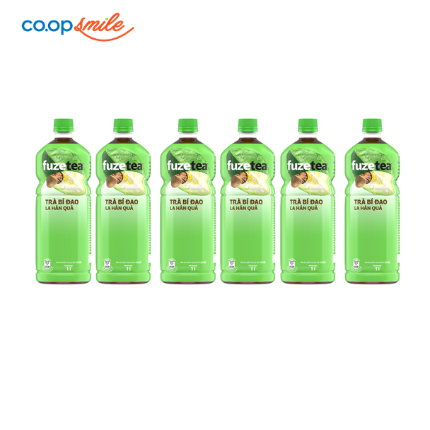 Trà bí đao & la hán quả Fuzetea chai lốc 6x1L