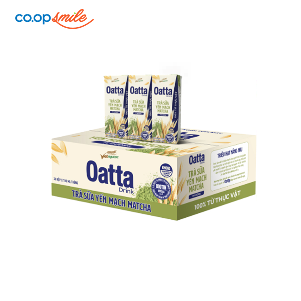 Sữa yến mạch nguyên chất ít đường OATTA 3x180ml