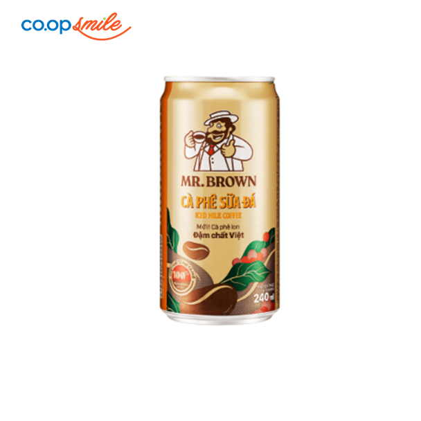 Cà phê sữa đá Mr.Brown lon 240ml