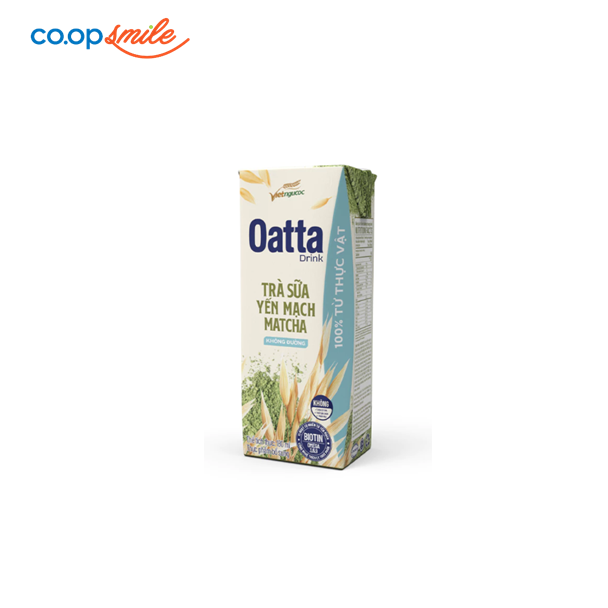 Hộp trà sữa yến mạch macha không đường OATTA 180ml