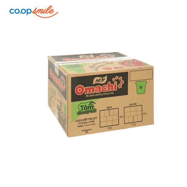 Mì dinh dưỡng Omachi lẩu tôm càng ly 24x67g