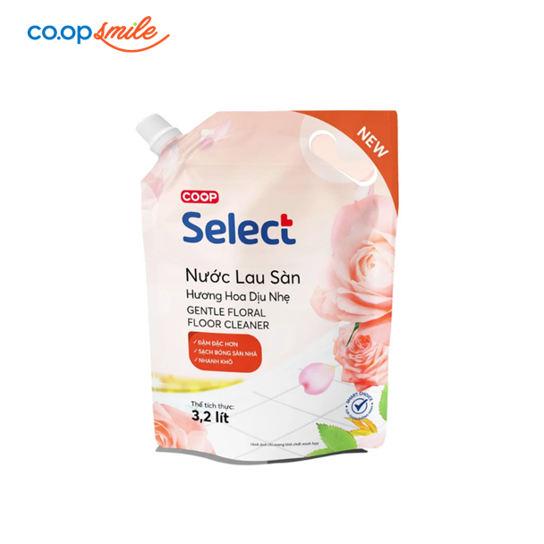 Nước lau sàn Coop Select hương hoa dịu nhẹ 3.2L