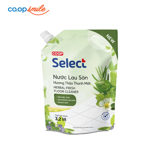 Nước lau sàn Coop Select hương thảo thanh mát 3.2L