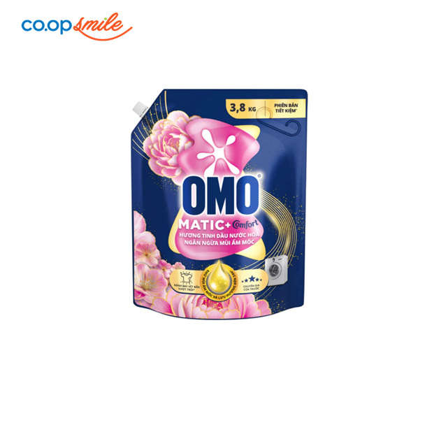 Nước giặt Omo cửa trước ngăn ngừa mùi ẩm mốc 3.8kg