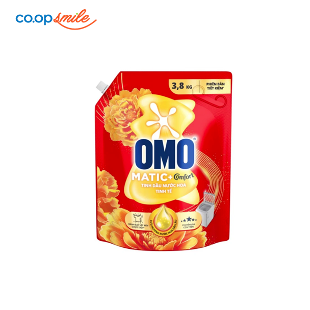 Nước Giặt Omo Matic cửa trên Comfort Hương Tinh dầu nước hoa tinh tế 3.8kg