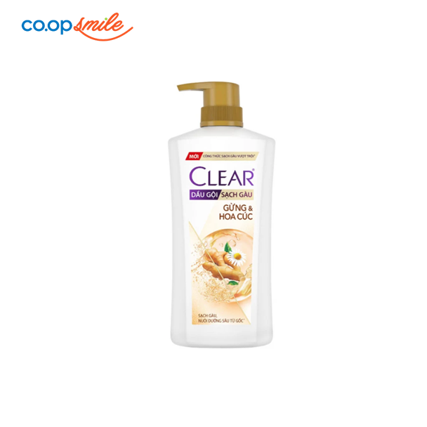 Dầu gội Clear thảo dược Gừng & Cúc 630g + KM