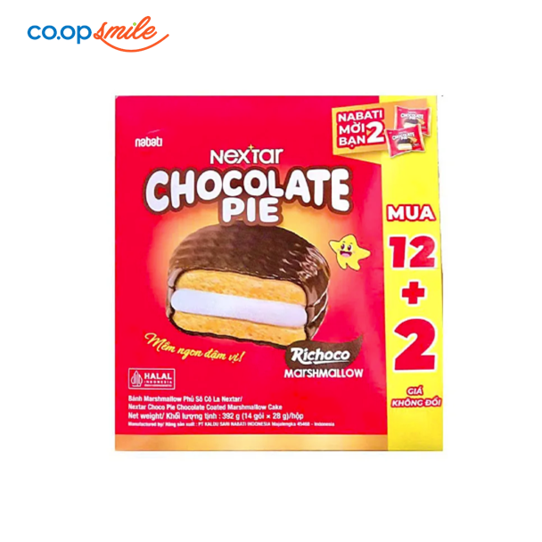 Bánh Chocolate Pie Nabati Nextar hộp giấy 392g