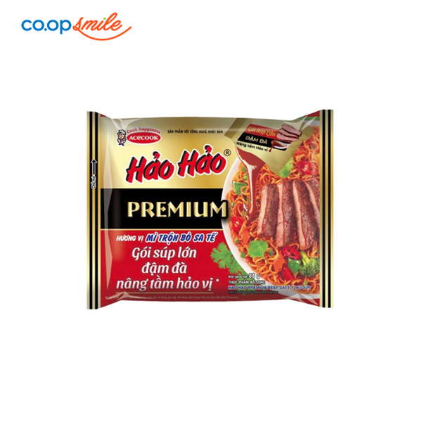 Mì Hảo Hảo Premium vị mì trộn bò sa tế gói 88g