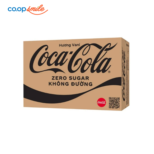 Nước giải khát Coca không đường hương vani lon 24x320ml