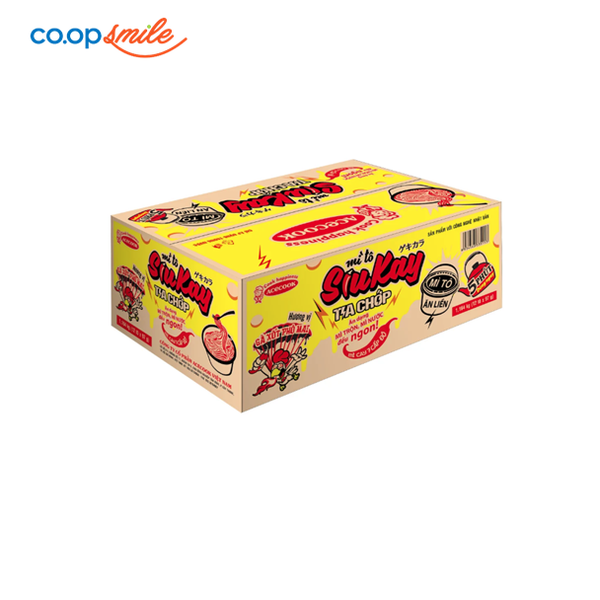 Mì Siukay tia chớp vị gà xốt phô mai thùng 12tôx97g