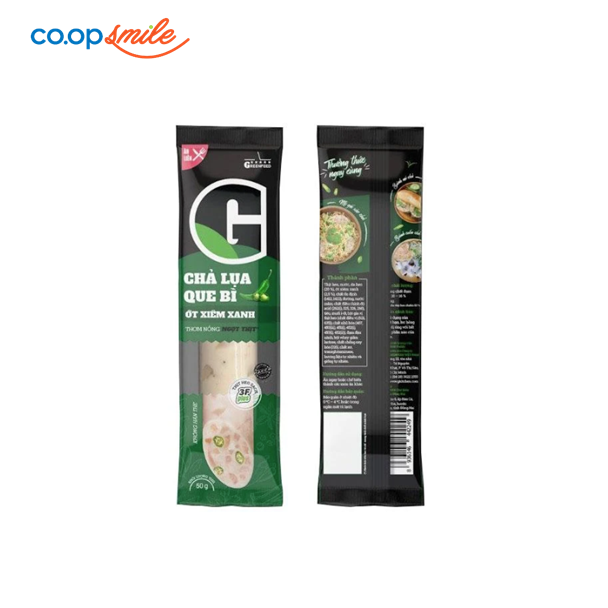 Chả lụa que bì ớt xiêm xanh G 50g