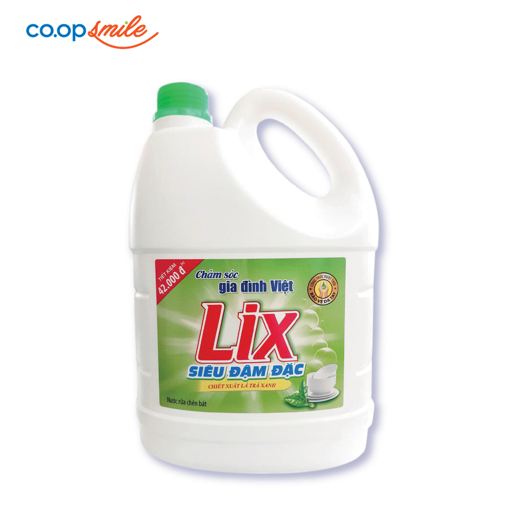 Nước Rửa Chén LIX trà xanh 4kg