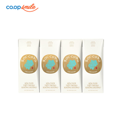 Sữa tươi tiệt trùng Vinamilk Mộc Châu không đường lốc 4x180ml