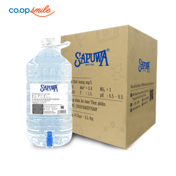 Nước tinh khiết SAPUWA thùng 4x5L