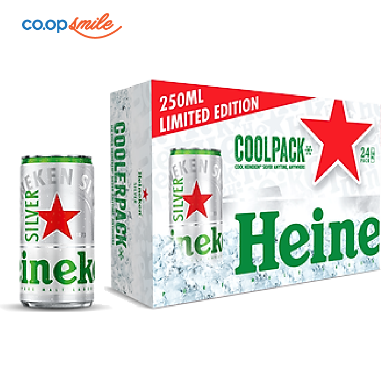 Bia Ken Silver CoolPack 24x250ml